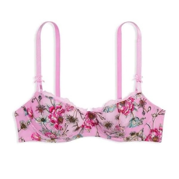 Victoria's Secret Pink Garden Floral Dream Angels Embroidered Bra 32DDD (32F) - Picture 2 of 3